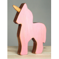 Pink Wooden Unicorn